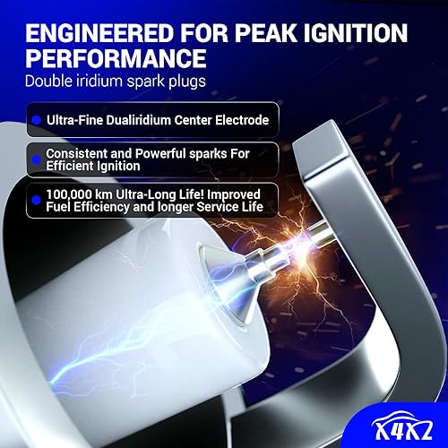 Miniatura 4 de Bobina de encendido UF669 y bujía de iridio doble 1675 compatible con Chevy Cruze Sonic Trax Volt Buick Encore Cadillac ELR D521C y PFR7S8EG