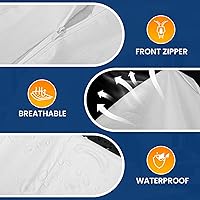 CAREGY 2-Pack Heavy Duty Hazmat Suits - Disposable Breathable Protective Coveralls with Hood for Men & Women