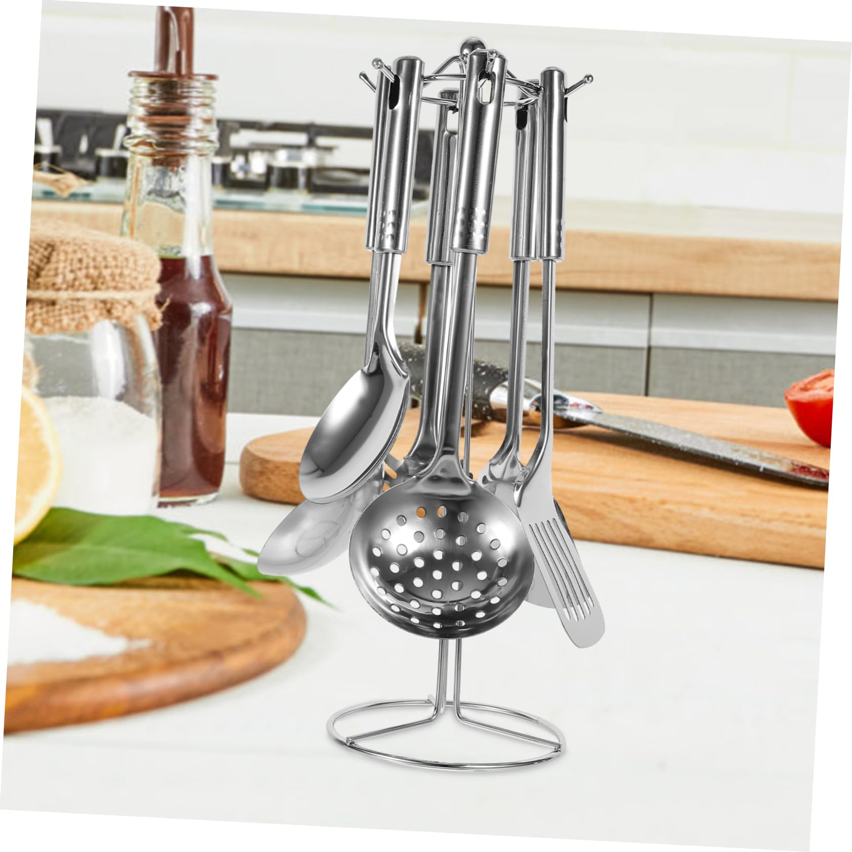 Garneck Set Di Utensili Da Cucina in Acciaio Inossidabile 6 Pezzi 1 Griglia Set Di Utensili Da Cucina Robusti