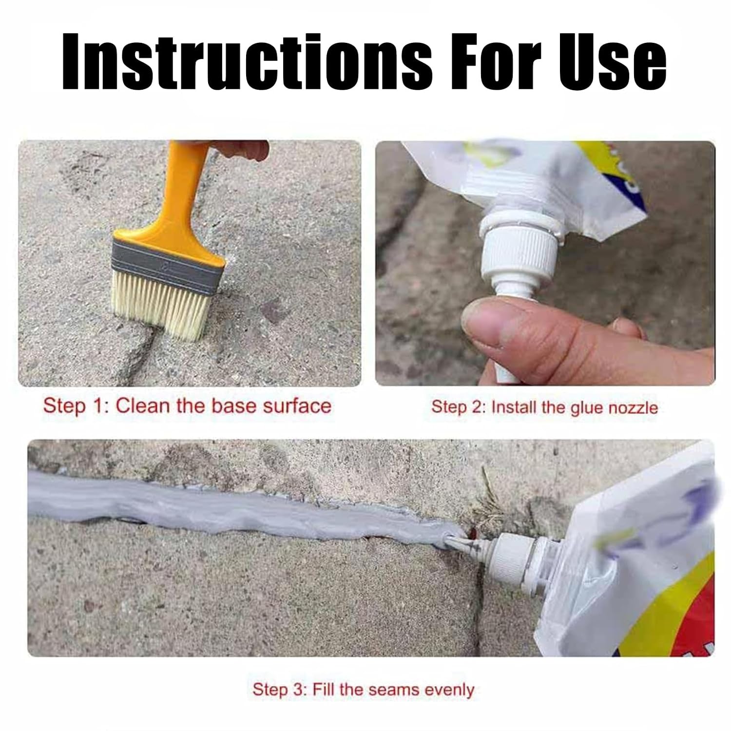 Slab Concrete Crack Waterproof Repair Sealant, Caulking Glue Weather Resistant Type, Concrete Crack Waterproof Repair Sealant,Concrete Crack Repair Waterproof Adhesive (3)