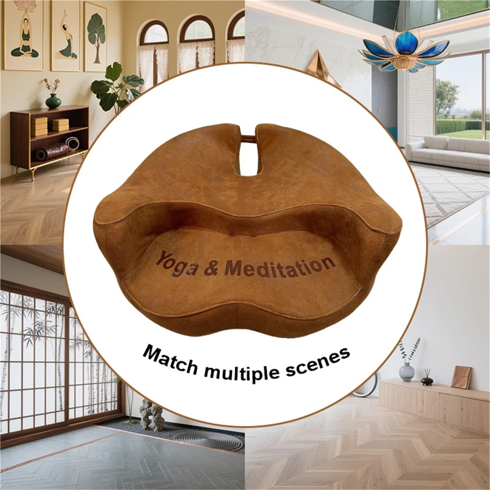 Cuscino da meditazione in memory foam, cuscino da yoga, portatile, per soggiorno, balcone, interni, pensieri profondi