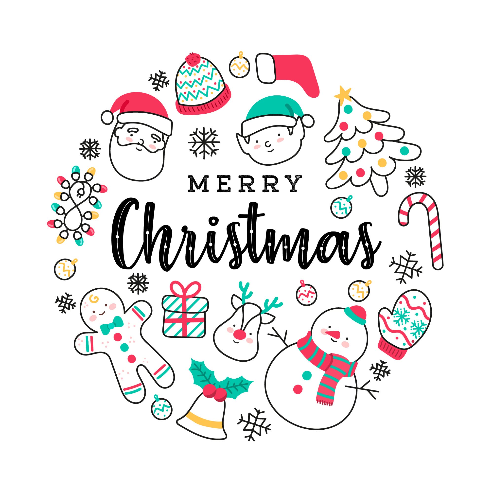 Papa Prints Chrismas Theme Pack Of 48 Christmas Decorations Stickers (45 Mm) Merry Christmas Stickers For Card Making, Presents, Cake Boxes Papa Prints®