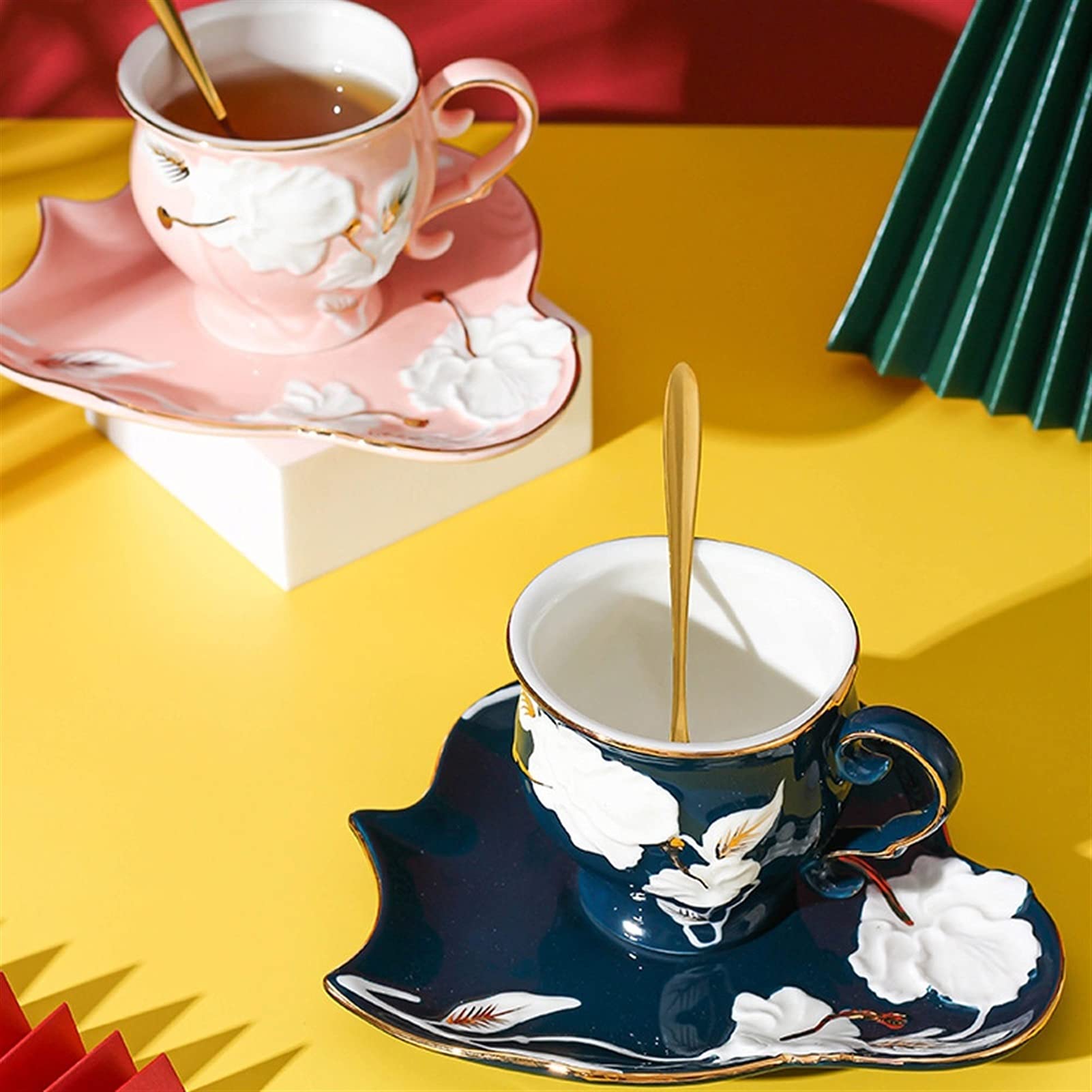Ceramiczny Zestaw Filiżanek I Spodków Do Kawy I Herbaty Porcelana Kostna Ceramiczne Współczesne Filiżanki Kubki Elegancki Zestaw Kubków Do Kawy I Spodków