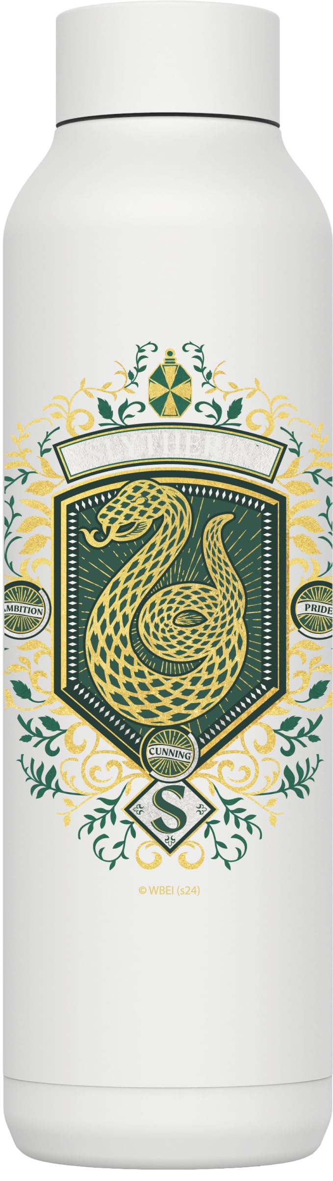 Quokka Blanco Solid X Harry Potter | Botella Térmica De Acero Inoxidable Doble Pared | Hp Slytherin