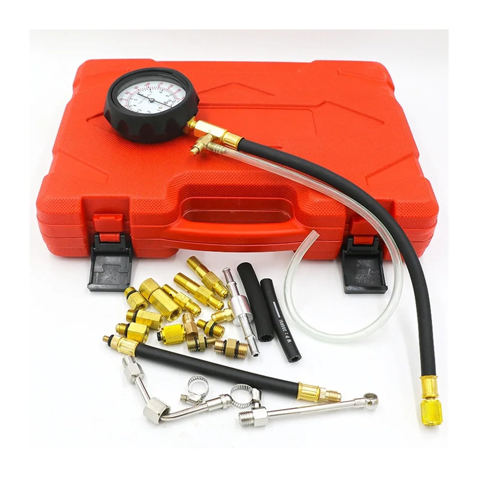 Probador De Inyector Bomba Inyección Combustible 0-140 PSI, Medidor Presión, Herramientas Detección Gasolina Suficientemente Preciso