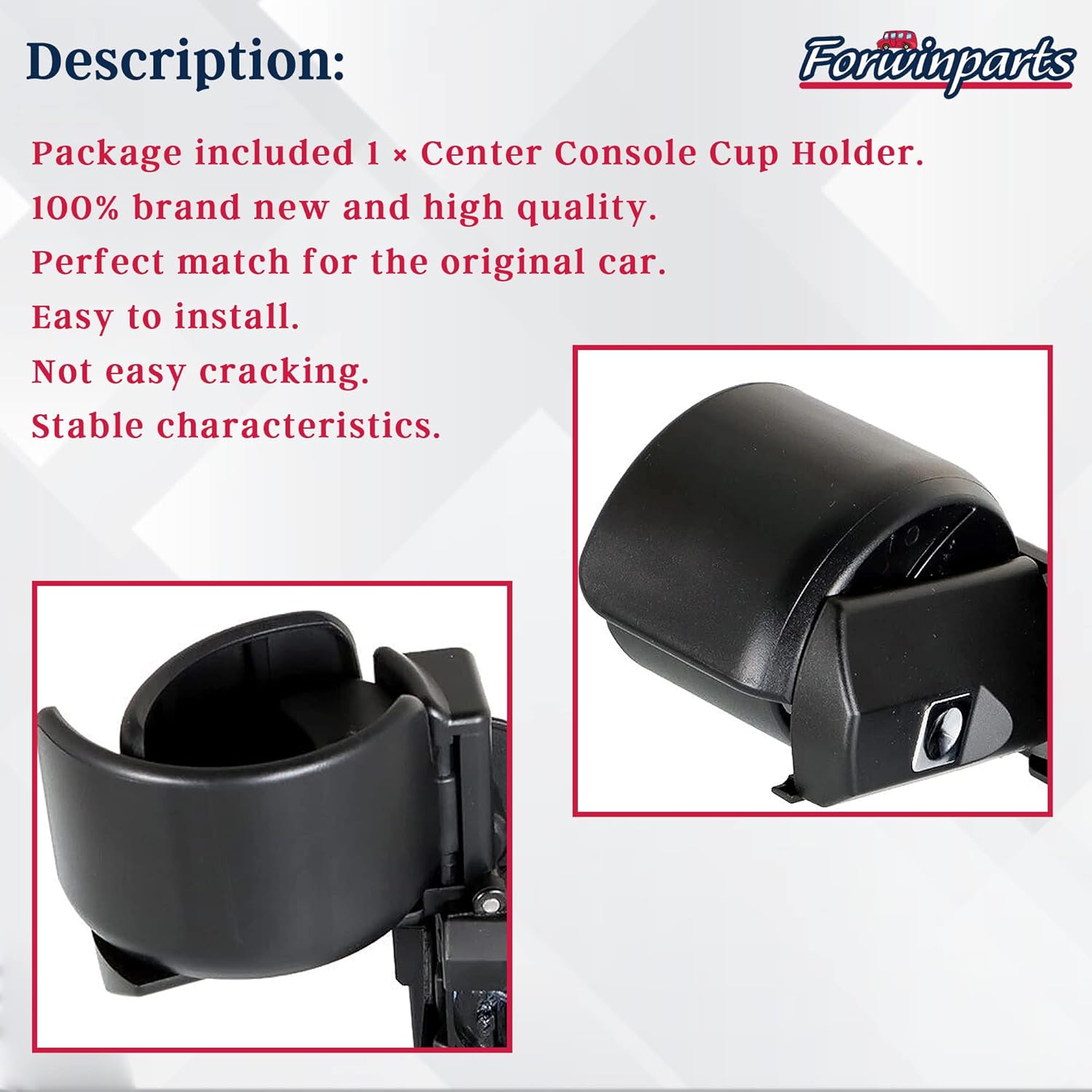 Forwinparts Center Console Cup Holder Expander for Mercedes Benz W220 S350 S430 S500 S600 S55 S65 AMG 2003-2006 220-680-00-14 2206800014 A2206800014