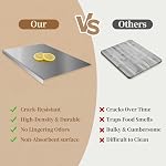 Stainless Steel Cutting Board Set, 2 Pack Kitchen Metal Chopping Board Set with Counter Lip Dishwasher Safe for Meat, Fish, Vegetables, Fruits, Bread & Pastry (40 x 30cm/ 16 x 12 in)