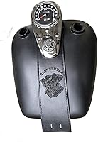 Vista 1 de Retro Shovelhead Gas Tank - Babero de cuero compatible con Harley Davidson 3 Light Dash Split Tank