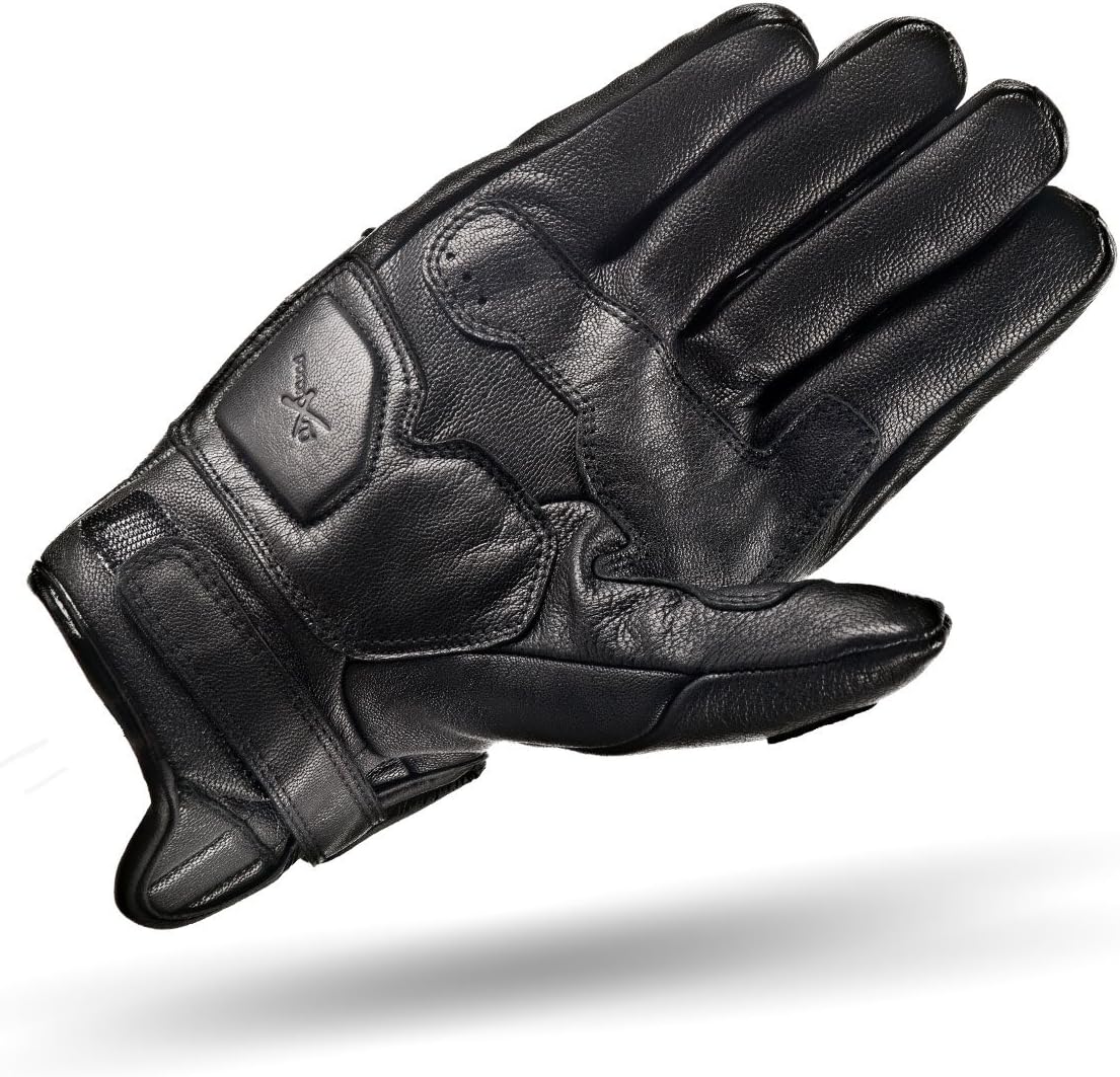 SHIMA Caliber Motorcycle Gloves Men Leather Summer Biker Armoured Protectors Motorbike Perforated Ventilated Reinforced Motorsport Glove Street Motorbikes (Mens, Black, S) - Image 2