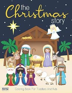 The Christmas Story Coloring Book For Toddlers And Kids cover