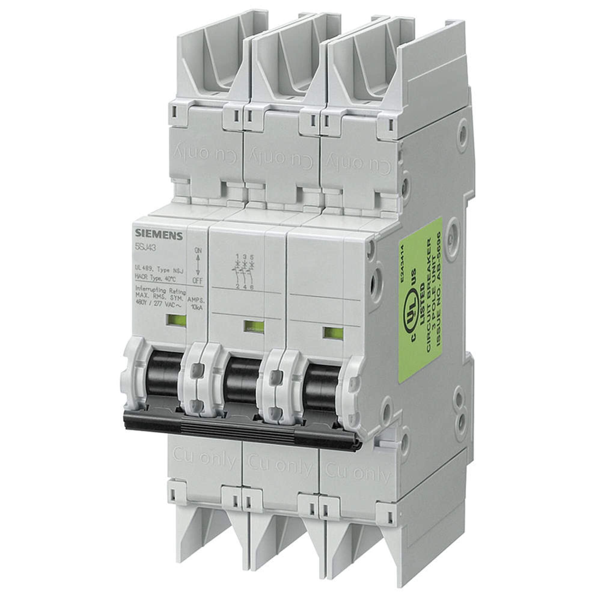 Automatique magnetotermico Siemens 10 kA résout les surcharges triphasées 3 pôles 3 A