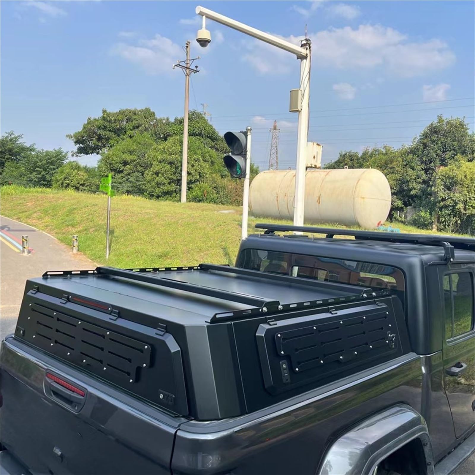 Für Jeep Für Gladiator 2019+ Pickup Bett Kappe Lagerung Camper Shell Hardtop Cab Tablett Und Baldachin Topper Tonneau Abdeckung Gepäckraumabdeckung