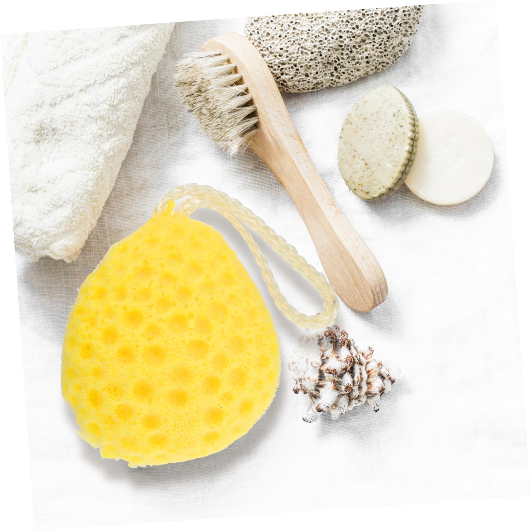 NOLITOY 20piezas Esponjas Exfoliantes Coloridas Para Limpieza De Para Ducha y Exfoliación Secado Rápido Ganchos