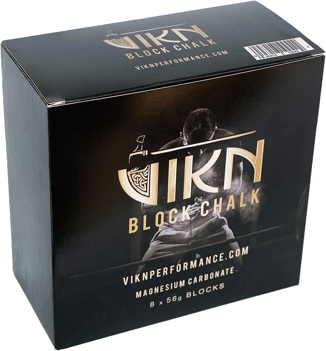 VIKN Performance Chalk 1lb Block Chalk (8 Blocks/Box) Improve Grip Strength and Performance for Weightlifting, Gymnastics, Rock Climbing, Kettlebells