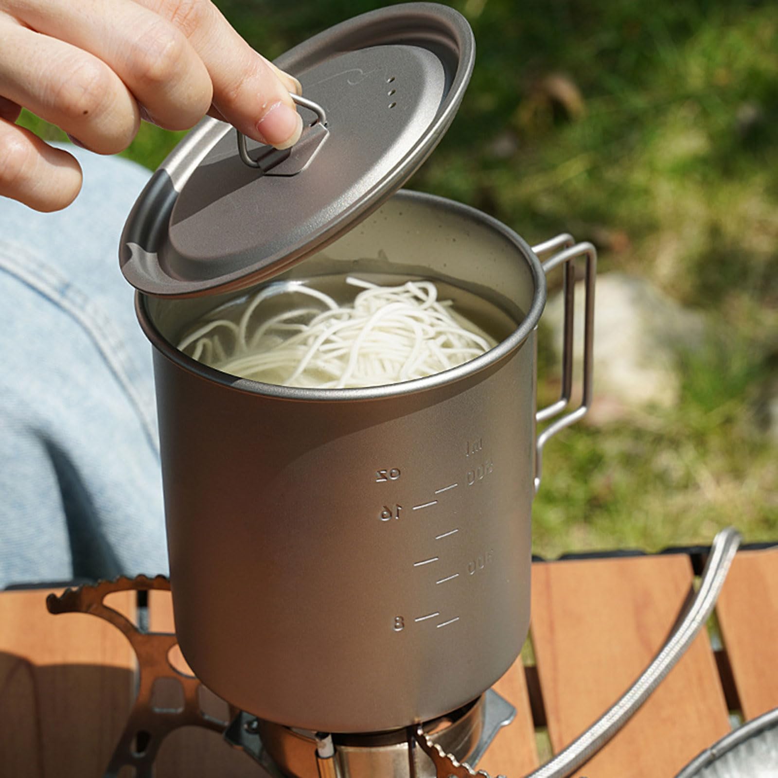 Tasse à café de camping portable avec couvercle pliable pour l'extérieur Tasse à eau Camping Pique-nique Tasse à eau Vaisselle Pique-nique Ustensiles