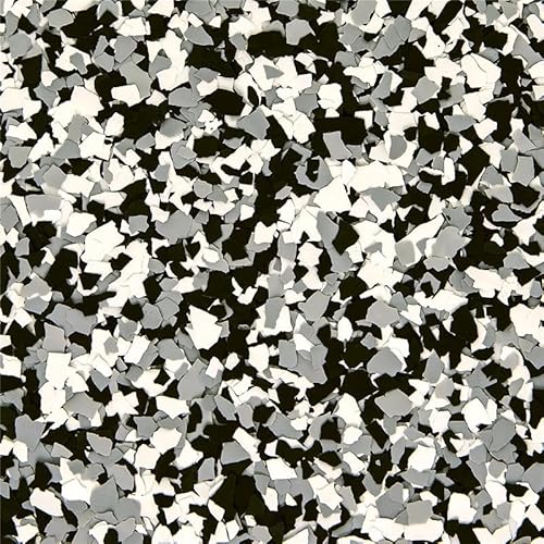 SIMIRON 40 lb Box Decorative Chip Flakes for Epoxy Floor Coating (FB-411 Domino Blend 1/4" Size) Protection/Enhancement for All Surfaces - for Garages, Basements, & More