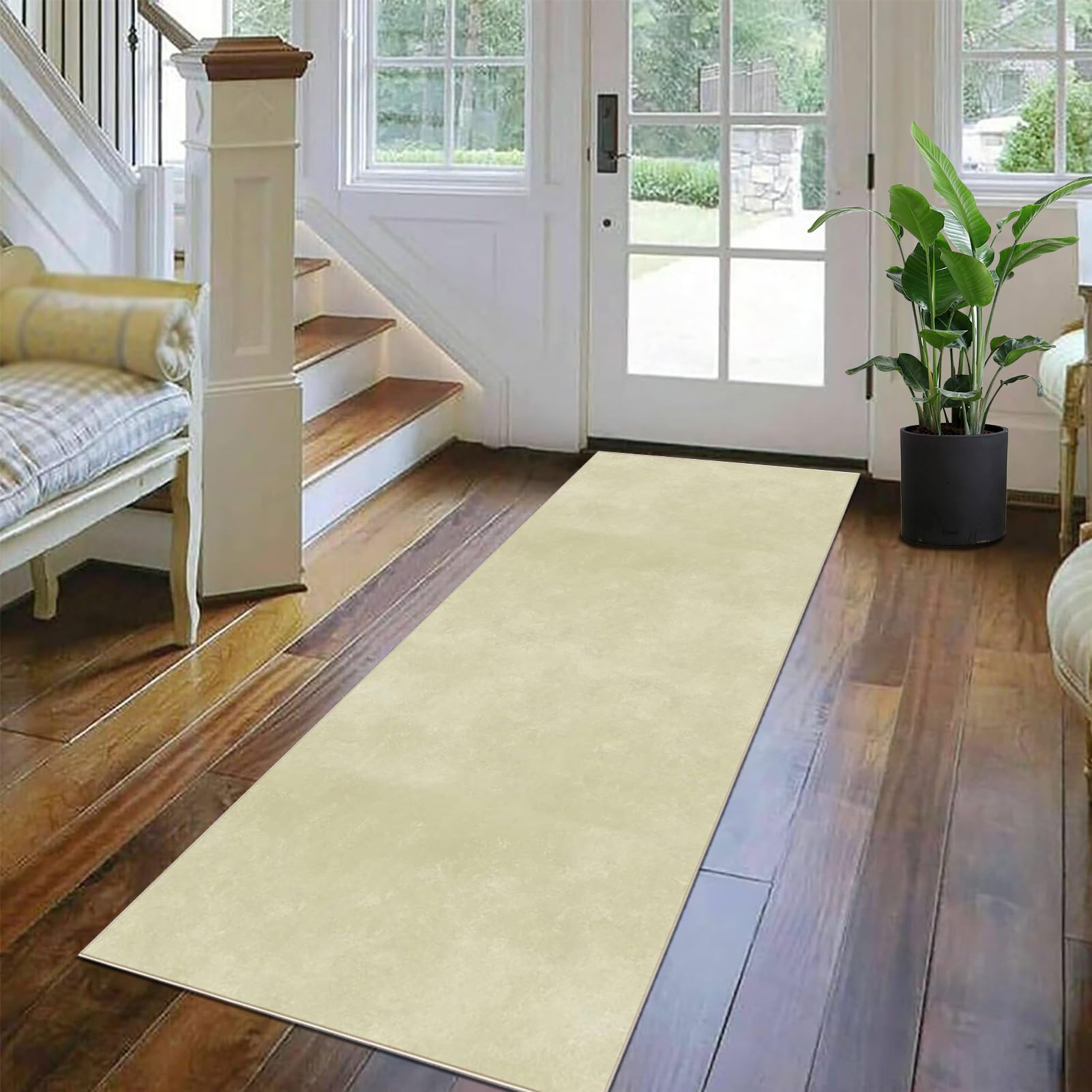 Teppich Läufer 100x350cm - Rutschfester Flurteppich Waschbar