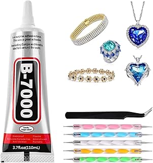 B-7000 Glue Clear with Art Dotting Stylus Pens110ML B-7000 Clear Glue Jewelry Bead Adhesive Glue B-7000 Glue Clear for Rhi...