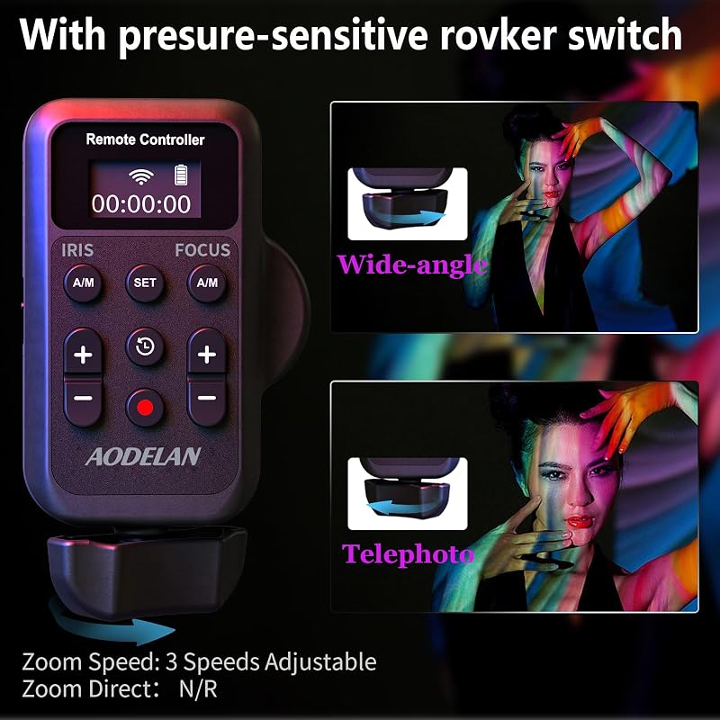 Wireless Camcorder LANC Remote Control for Sony and Canon with 2.5mm Jack | or Remote Jack, Video Zoom, Focus, IRIS and Recording Wireless Remote Controller for Canon Vixia HF G40, G50, G70, G60, XA11
