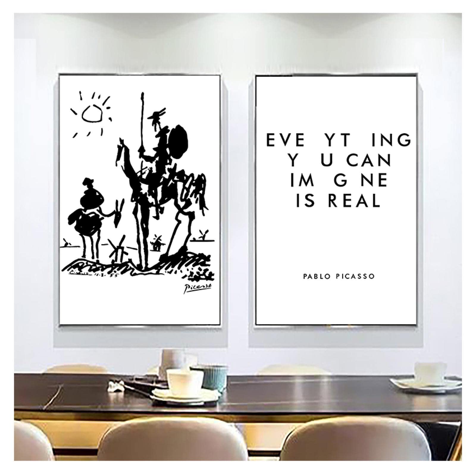 Amazon.co.jp: パブロ・ピカソ アート絵画 キャンバスプリント ドン