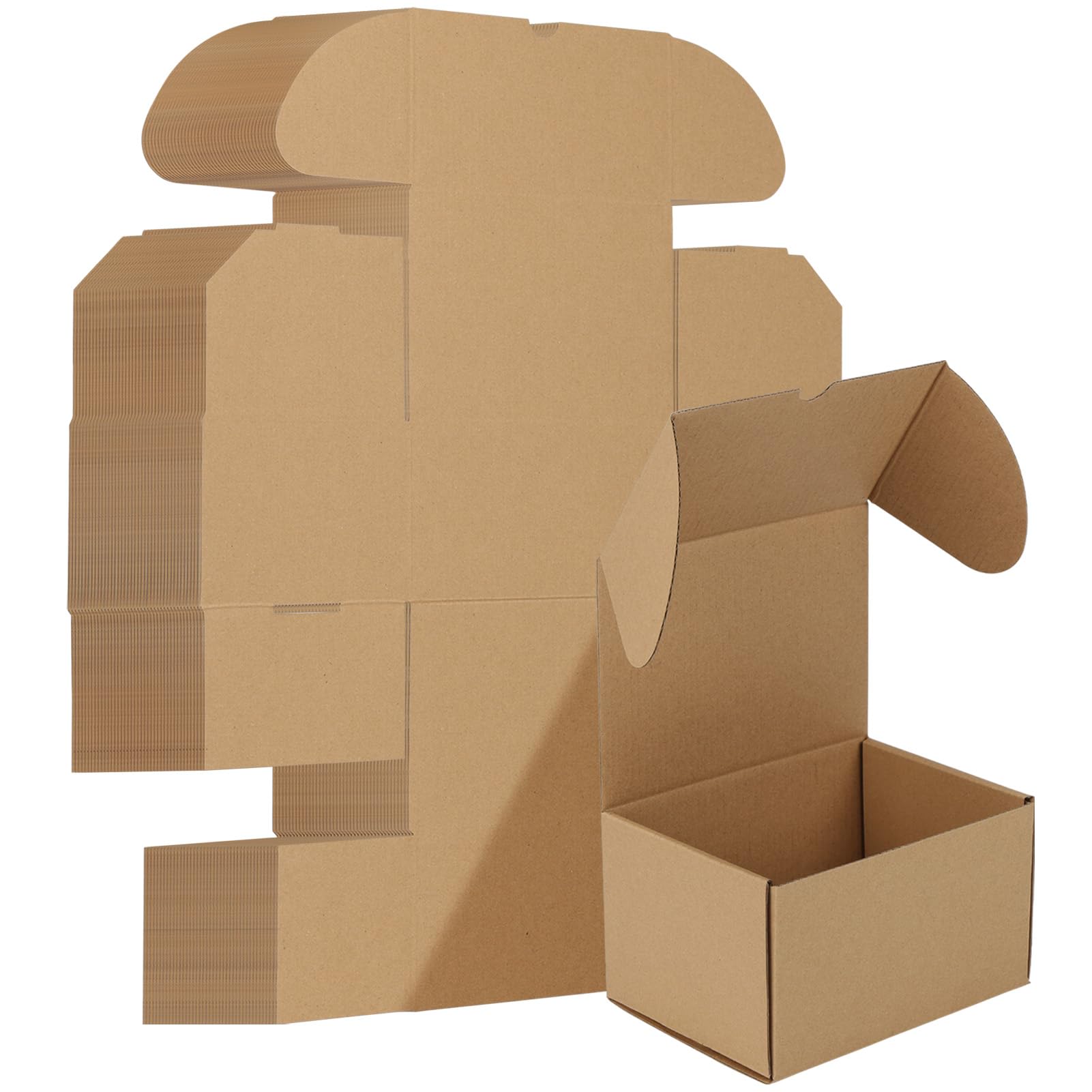HORLIMER 40 Pack 7x5x4 Shipping Boxes, Brown Corrugated Cardboard Box for Mailing, Packaging, Small Business