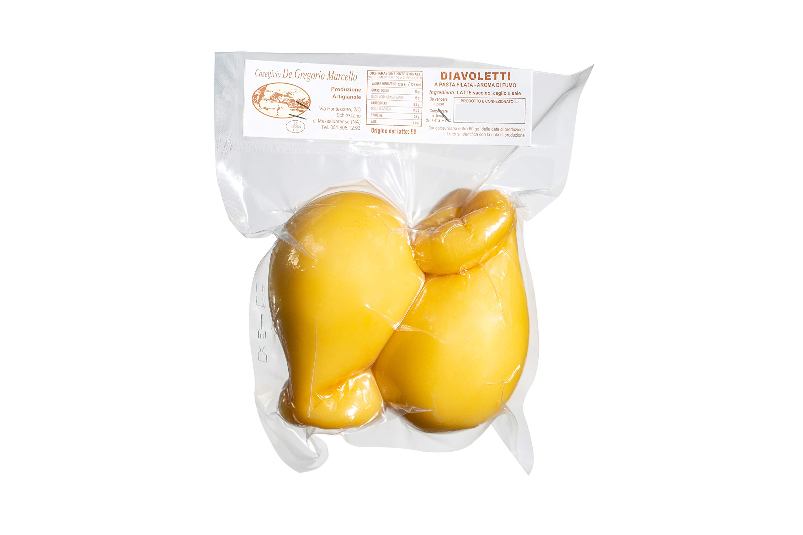 Formaggio Pasta Filata Diavoletto Prodotto In Penisola Sorrentina Conf. da 1 Kg. 6 Pz (Misto)