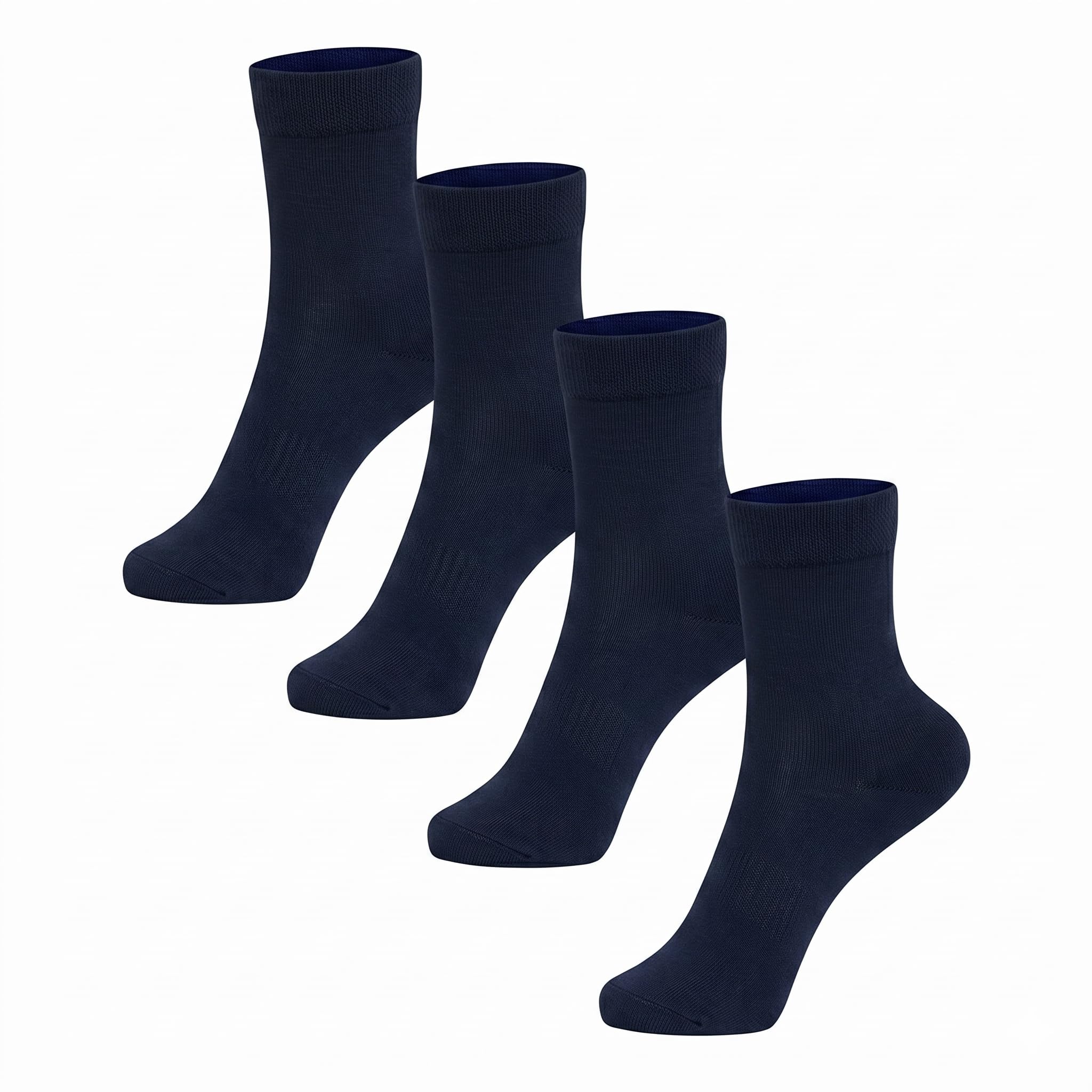 BODYCARE Unisex Kids Crew Length Socks Pack of 4 Cotton Soft Stretchable Comfortable Antibacterial Moisture Wicking Socks for Daily Wear Sports Casual Use All Season