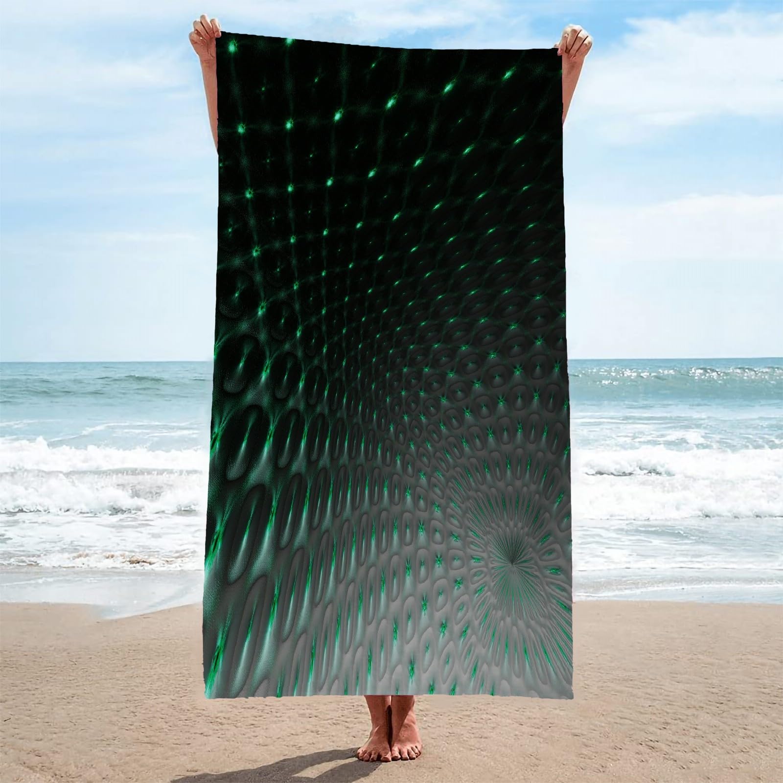 Toalla Playa Girar Toallas Playa Grande Microfibra Anti Arena Luz Playa Toallas para NiñA NiñO Adulto Piscina Toalha de Praia Mujer Hombre 100x200cm