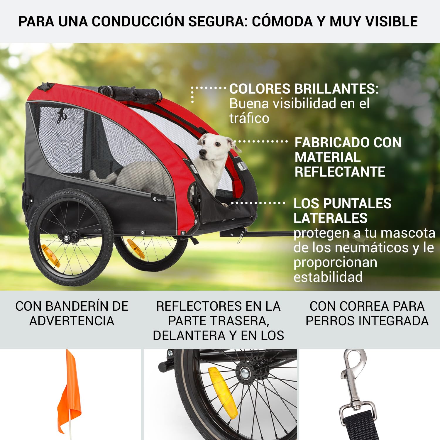 Klarfit Husky Carro Perro Remolque Bicicleta