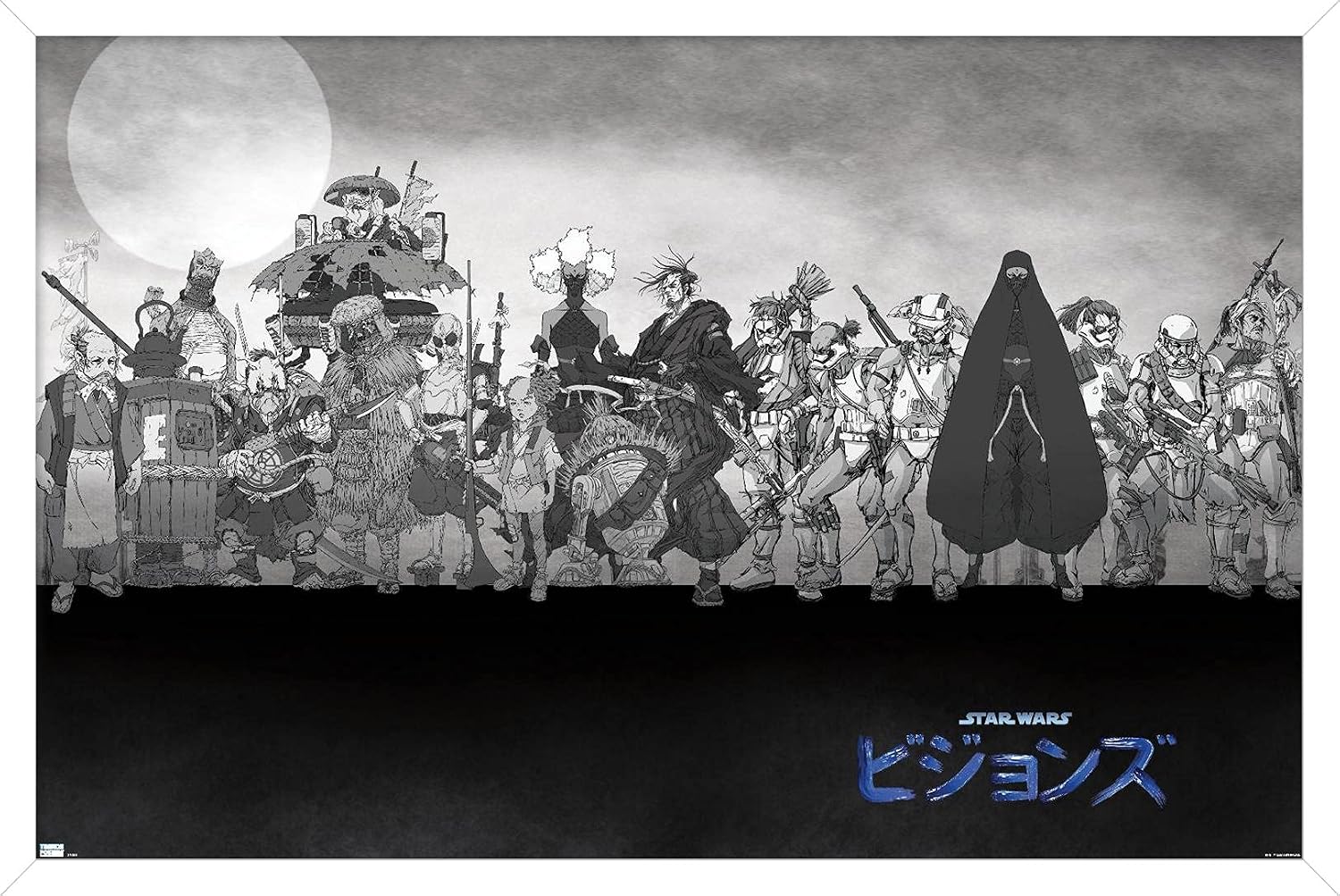 Star Wars: Visions - Group Wall Poster, 34L x 22.4W, Premium Unframed Version