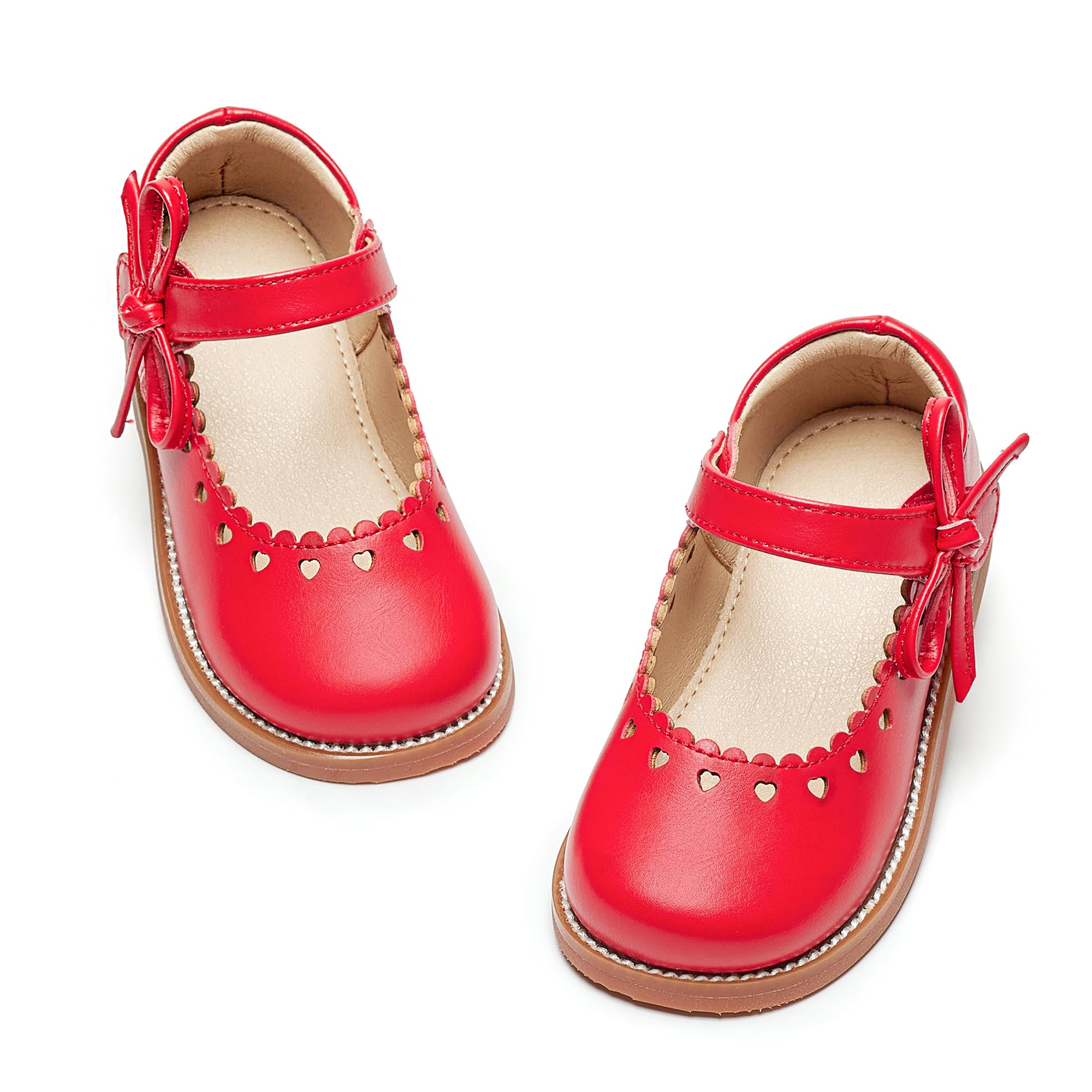 GINFIVE Toddler Girls Mary Jane School Oxford Dress Flat Shoes for Wedding