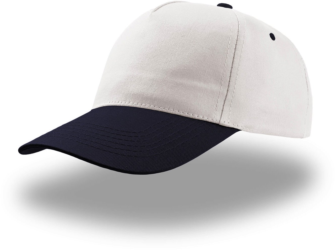 Atlantis Men's White/Navy Start 5 Cap 5 Panel - Os