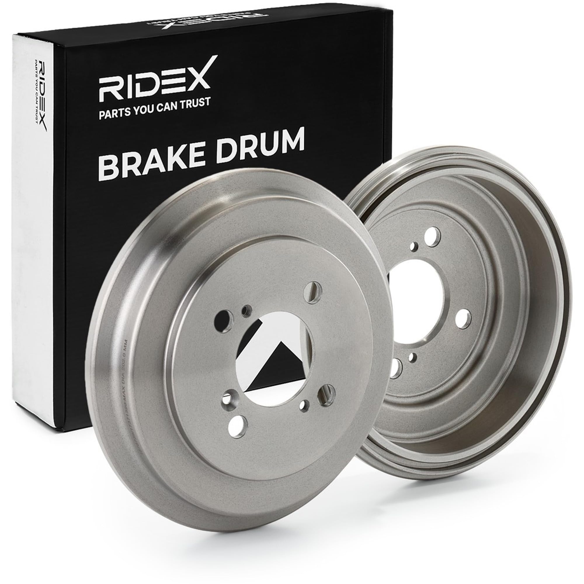 RIDEX 123B0300 2x Tamburo freno Posteriore senza anello sensore ABS senza cuscinetto ruota senza supporto Compatibilità con SUZUKI SWIFT IV FZ, NZ