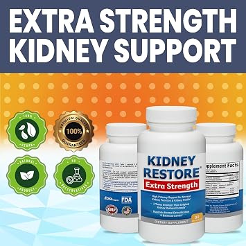 Kidney Cleanse Detox & Repair - Created by Kidney Health Expert Living w/Transplant - US Made Kidneys Support Supplement for Detox, Flush Renal Vitamins & Renal Restoration 90 Capsules