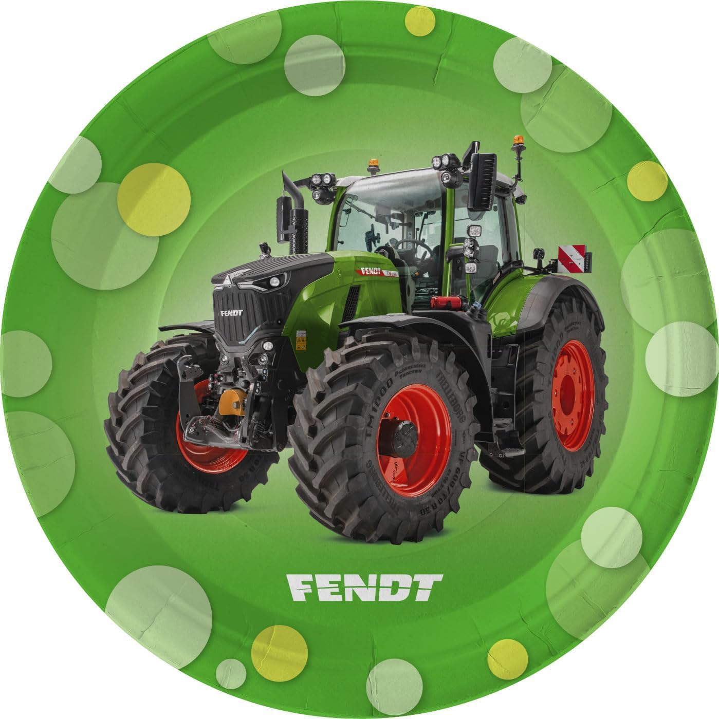DH-Konzept FENDT TRAKTOR - Set da 40 pezzi con piatto di carta + tovaglioli + bicchieri di carta per feste di compleanno e feste a tema, piatti per feste di compleanno, fattoria Trecker Farm
