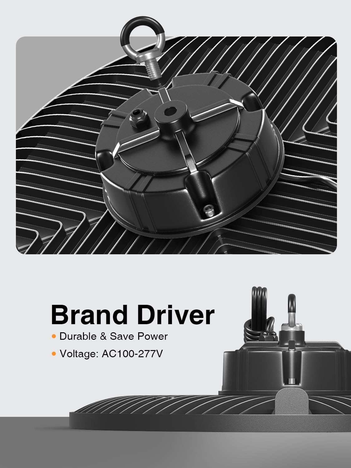 10-Pack UFO LED High Bay Light 250W 37500LM, High Bay Led Shop Lights with 5ft US Plug, IP65 Waterproof, 5000K Daylight, 150LM/W Efficiency, Non-Dimmable for Warehouse/Gym/Workshop