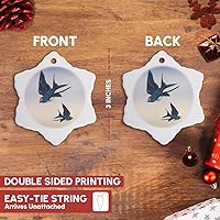 Vista 3 de 3dRose Boehm Graphics Birds - Golondrinas - Adornos