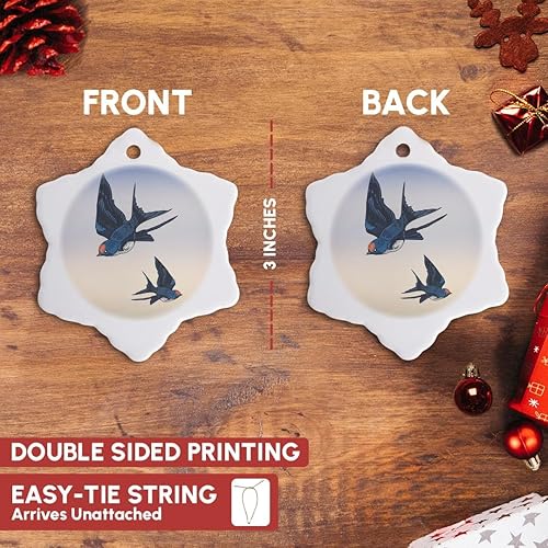 Miniatura 3 de 3dRose Boehm Graphics Birds - Golondrinas - Adornos