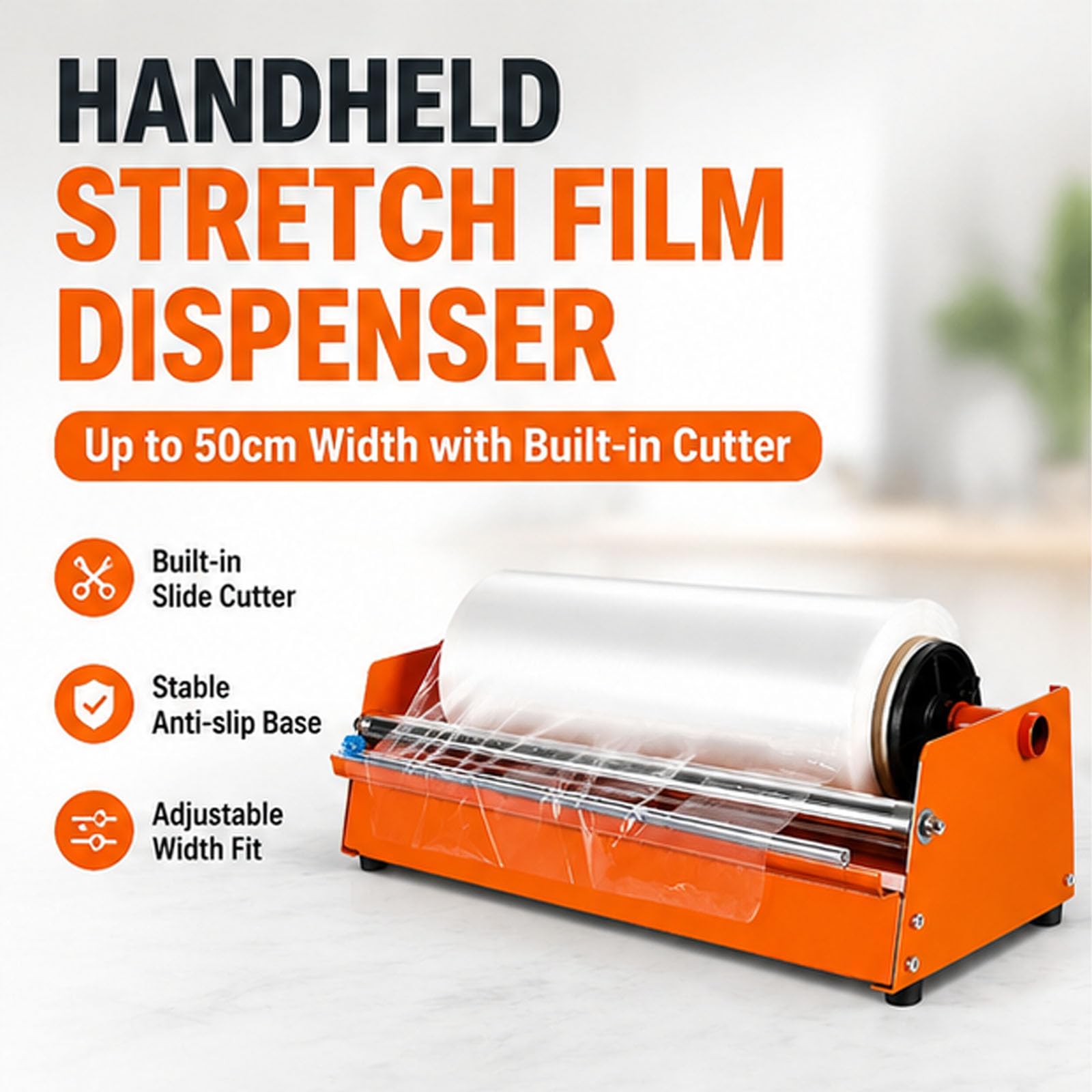 Dispenser portatile per film estensibile fino a 50 cm di larghezza