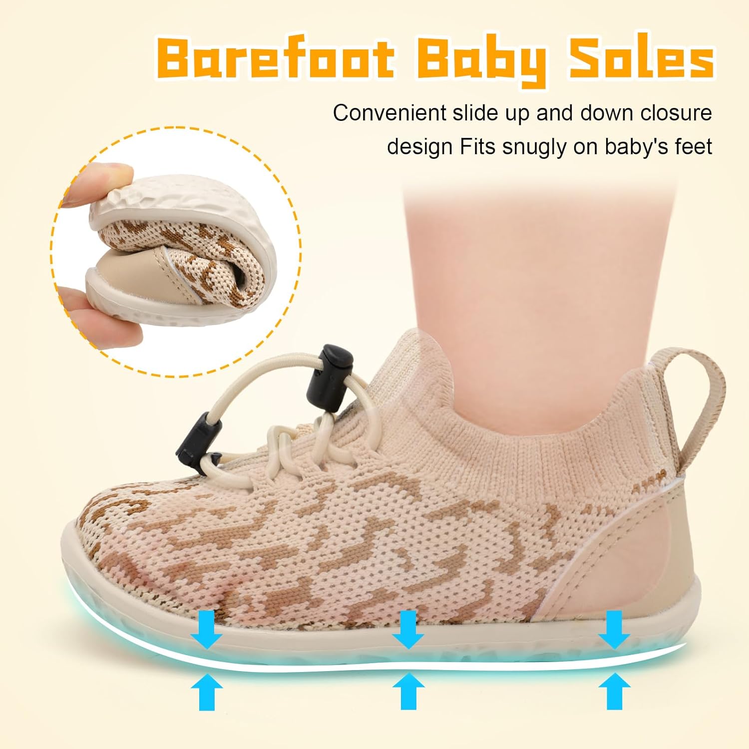 FEETCITY Baby Shoes Boys Girls First Walking Shoes Lightweight Infant Sneakers Slip On Shoe - Image 7