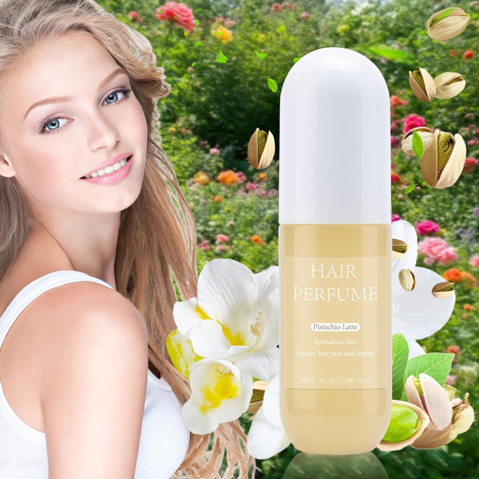 Profumo per capelli da donna, a lunga durata, profumo leggero, nebulizzato, portatile, 50 ml, per donne, matrimoni, appuntamenti, vacanze