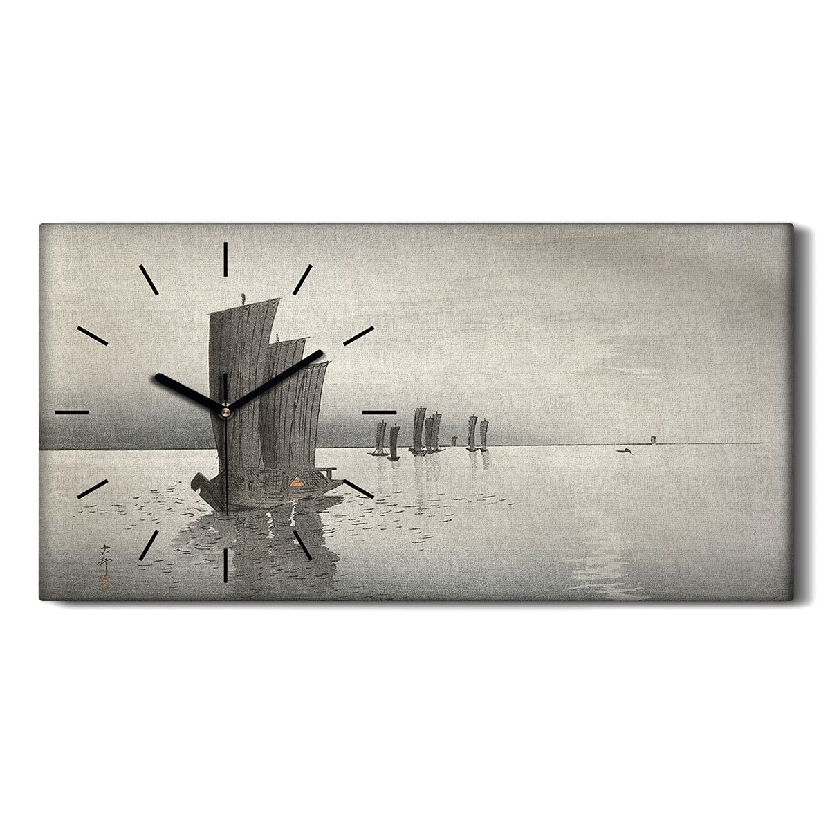 Horloge sur Toile Image Art Mural Art Moderne Salon Chambre Décoration Coloray 60x30cm