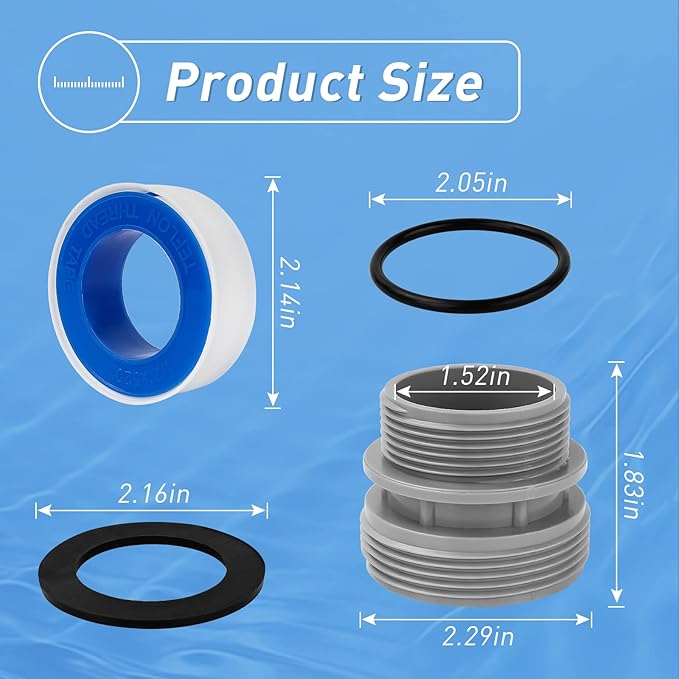 Kit adaptadores manguera piscina 8 piezas miniatura 2
