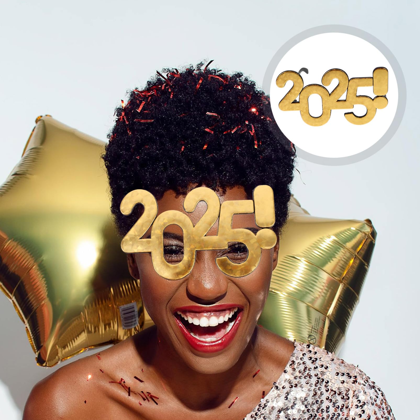 BESTYASH Lightweight Funny Glasses Year's Eve Party Glasses 2025 Graduation Celebration Eyewear