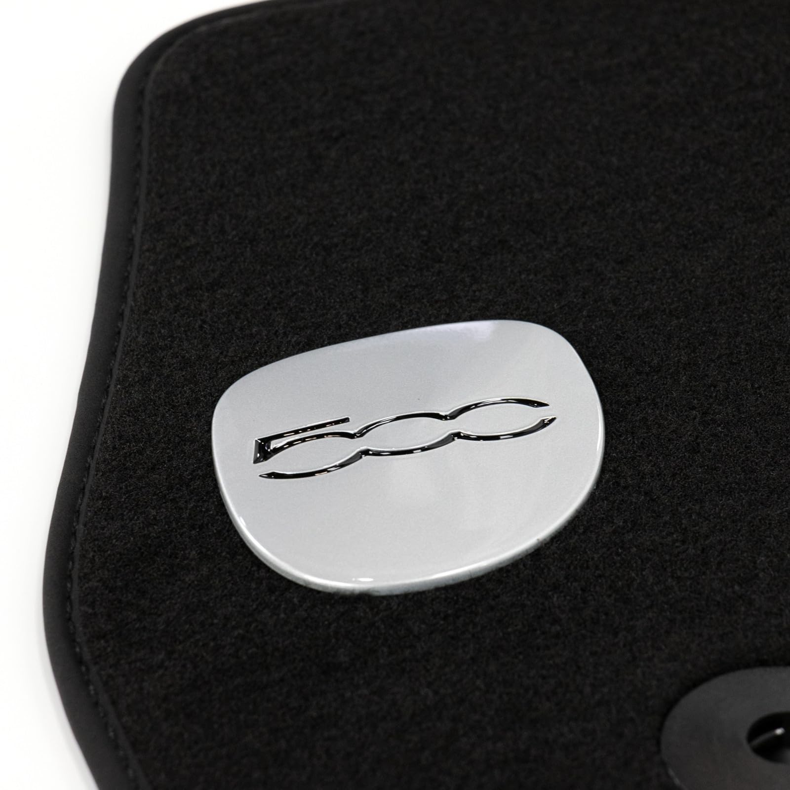 Velour Logo Floor Mats + Trunk Mat For Fiat 500L (from 09/2012) – Black Set