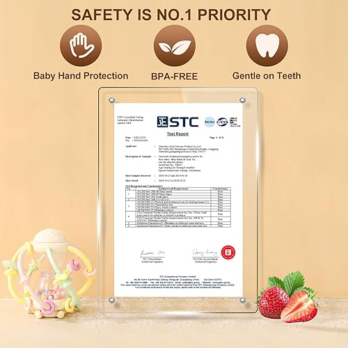 Miniatura 10 de Socub Juguetes sensoriales Montessori para bebés de 0-6, 6-12 meses, juguetes de dentición de grado alimenticio para bebés de 3-6, 6-12, 12-18