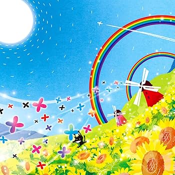 Amazon.co.jp: プレゼント 絵 幸せアート「Sunny Day」【Mサイズ 名