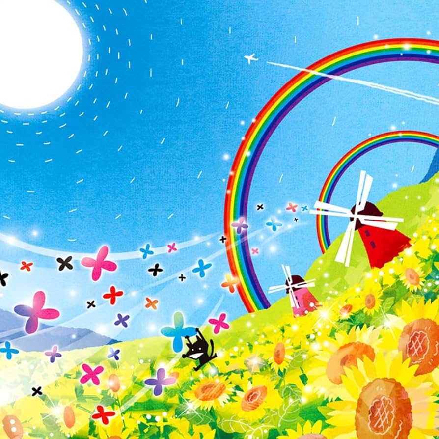 Amazon.co.jp: プレゼント 絵 幸せアート「Sunny Day」【Mサイズ 名