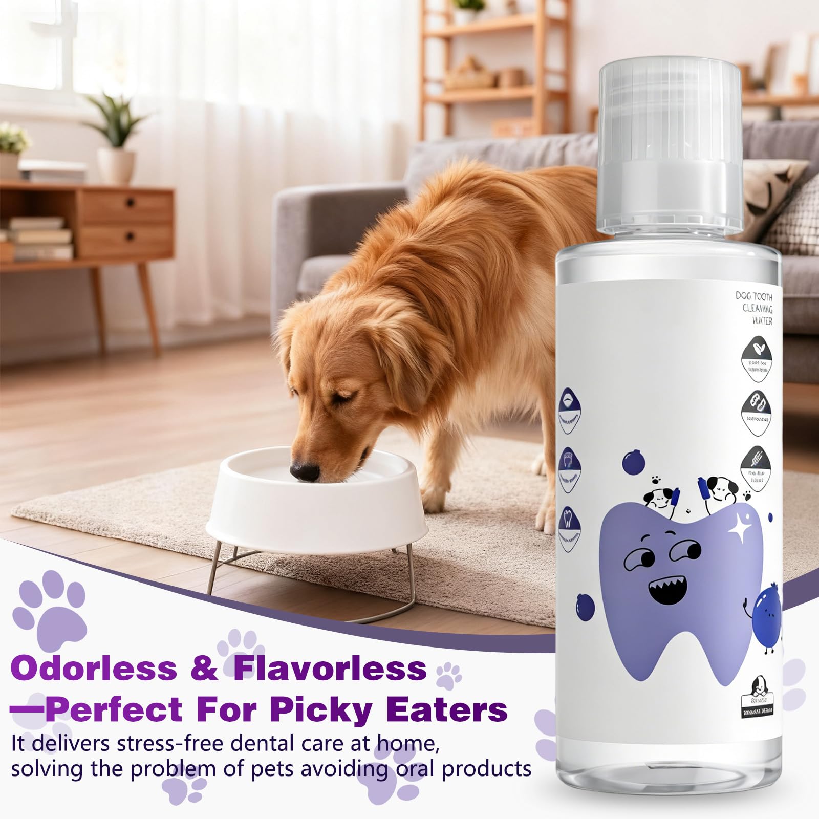 PawBright Dental Plus,Natural Odorless,Flavorless Formula to Fight Tartar,for Dental Water Additive,Promote Healthy Gums & Freshen Breath Easy Daily Use for All Pet - image 2