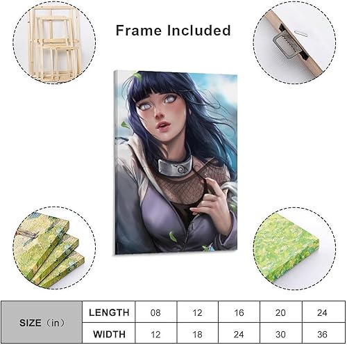 Miniatura 2 de Hinata Hyuga - Póster sexy para decoración de habitación de anime, póster estético de anime, pintura decorativa, lienzo, arte de pared, póster de